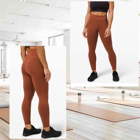 Lululemon Invigorate High-Rise Tight 25" Dark Terracotta size 0‎ NWT - Picture 2 of 6